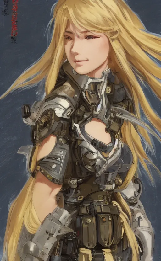 Prompt: shot of mechanized valkyrie, anime style, world war 2, vintage clothing, spread wings, blonde hair, hair down, symmetrical facial features, from arknights, hyper realistic, 4 k, rule of thirds, extreme detail, detailed drawing, safebooru, hd, d & d, realistic lighting, by alphonse mucha, greg rutkowski, backlit