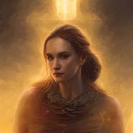 Prompt: Captivating Oracle of Delphi portrait, atmospheric lighting, painted, intricate, volumetric lighting, beautiful, rich deep colors masterpiece, golden hour, sharp focus, ultra detailed, by Leesha Hannigan, Ross Tran, Thierry Doizon, Kai Carpenter,Ignacio Fernández Ríos