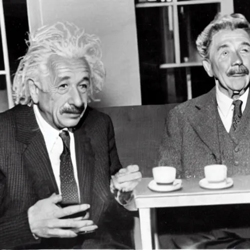 Prompt: Albert Einstein with Ronald Reagan