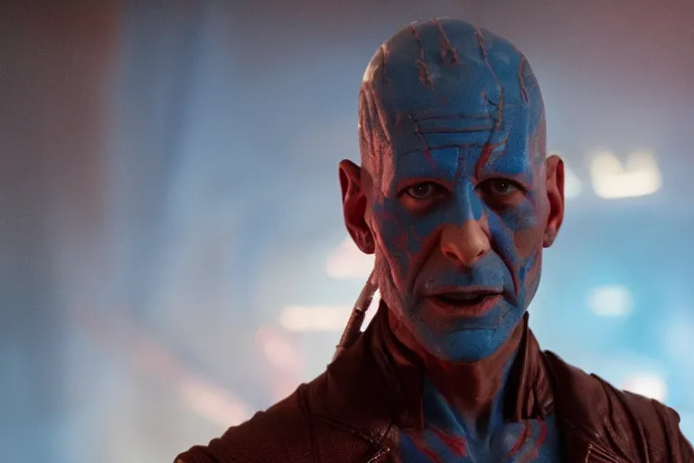 Image similar to film still of Jeff Goldblum as Yondu in Guardians of the Galaxy, 4k