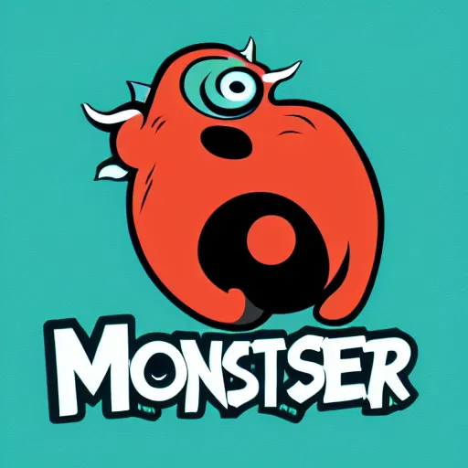 Image similar to modern logo of a monster for a game company.