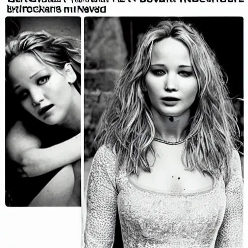 Prompt: jennifer lawrence is the frankenstein monster