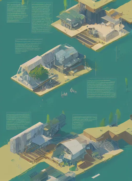 Image similar to axonometric isometric climate change infographic by makoto shinkai, ilya kuvshinov, lois van baarle, rossdraws, basquiat | maximalism, trending on artstation | complimentary color scheme