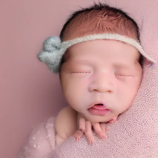 Image similar to beautiful photography of a old man as newborn, pastel colors, hyper realistic, 8 0 mm, studio lighting