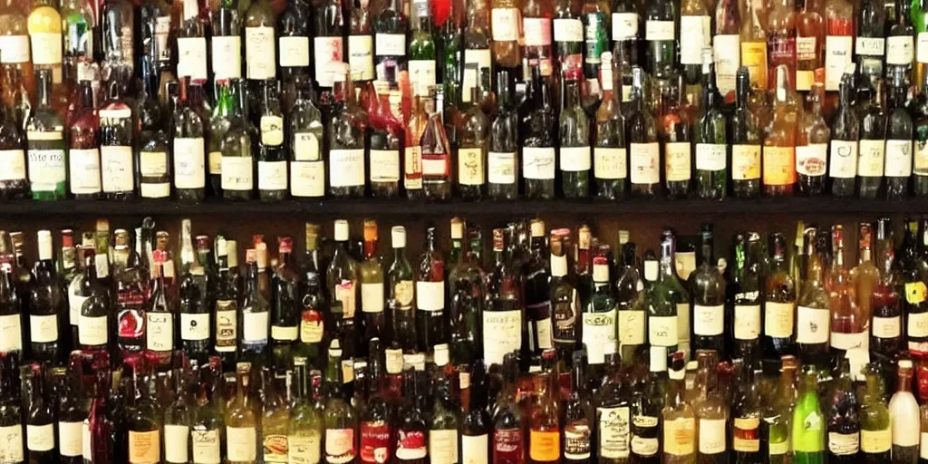 Image similar to lots of bottles of alcohol