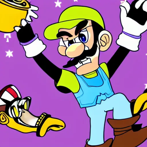 Prompt: waluigi's time to shine