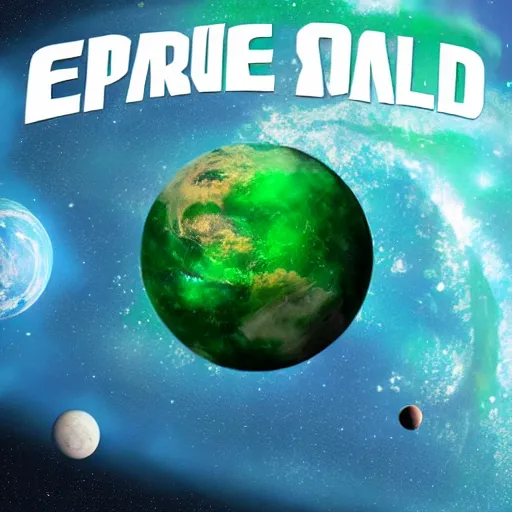 Prompt: Emerald Ocean-Planet in space