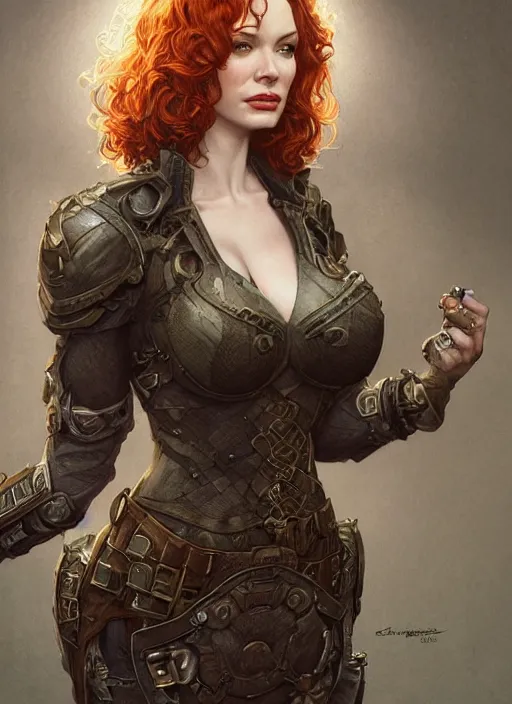 Image similar to Christina Hendricks as a ruggedly handsome heroine, tasteful, intricate, elegant, highly detailed, centered, digital painting, artstation, concept art, smooth, sharp focus, illustration, artgerm, donato giancola, Joseph Christian Leyendecker, WLOP