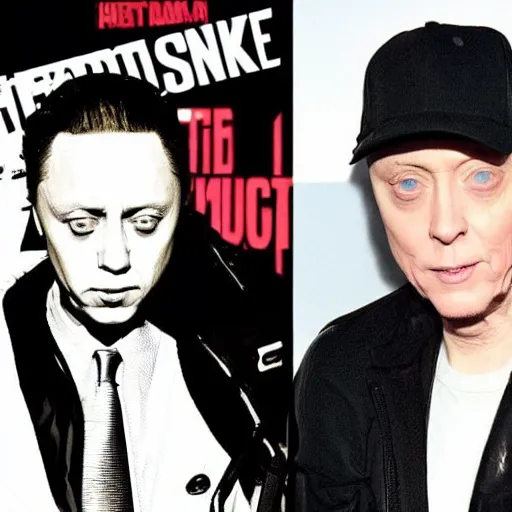 Image similar to Eminem and Christopher Walken, movie poster, comedy, best rapper, cool actors