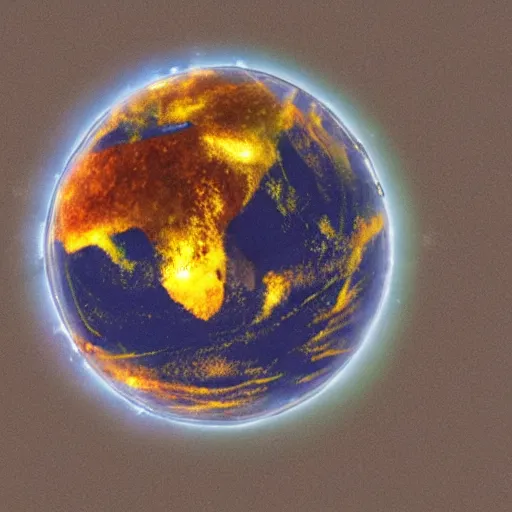 Image similar to A light melted planet