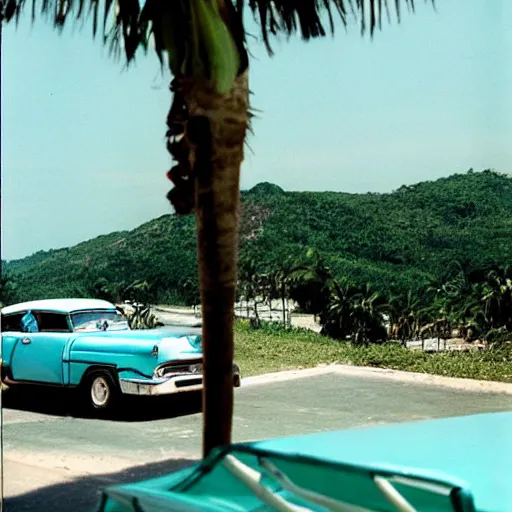 Image similar to Luis inacio Lula Vacation in Cuba, photo made by Slim Aarons, award winning