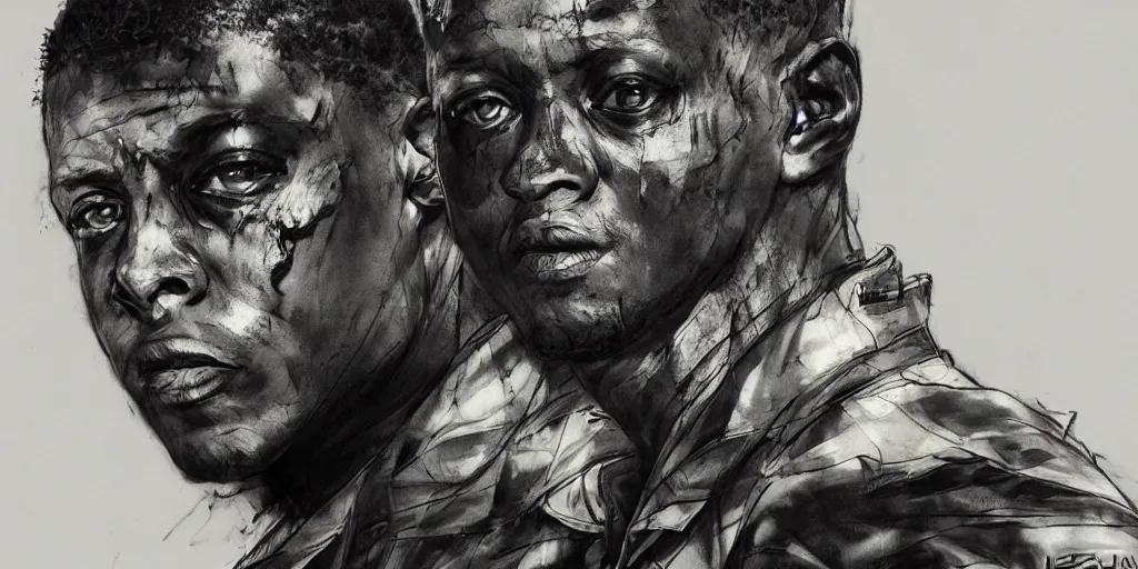 Prompt: lil boosie by yoji shinkawa, katayama bokuyo, agnes cecile concept art 8 k