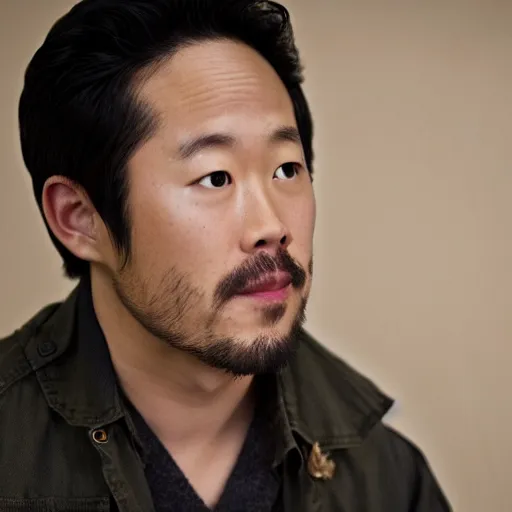 Prompt: Steven Yeun playing Negan Smith from the walking dead,8k,