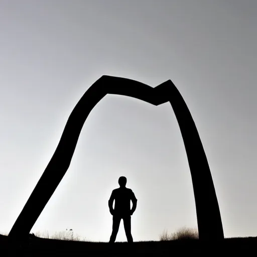 Image similar to a portal in the shape of a silhouette