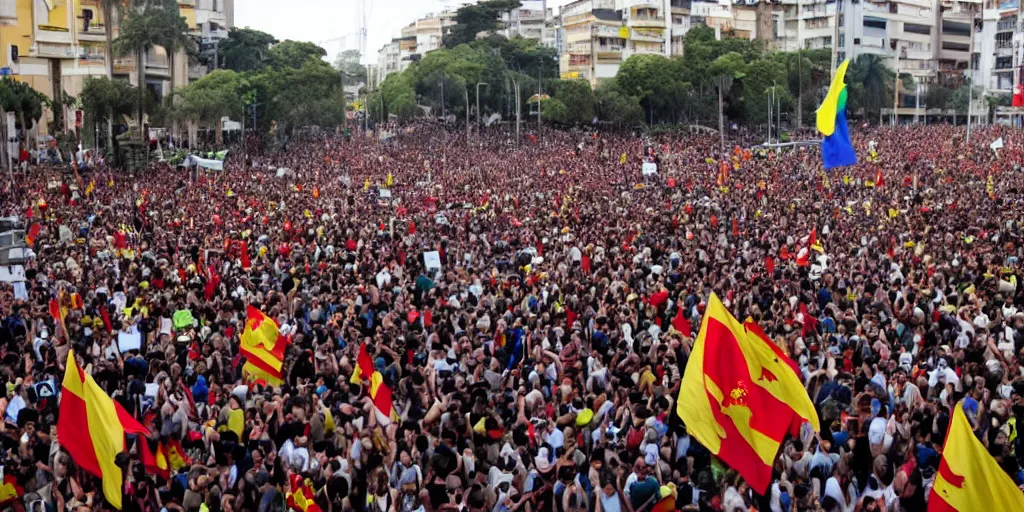 Image similar to protests against the dilma government, spain