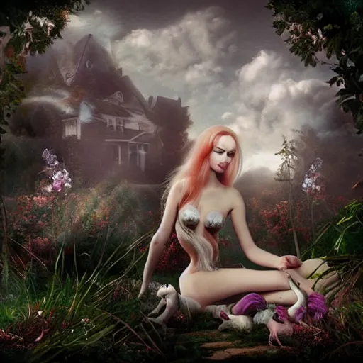 Image similar to scene of pleasure landscape by Natalie Shau, masterpiece