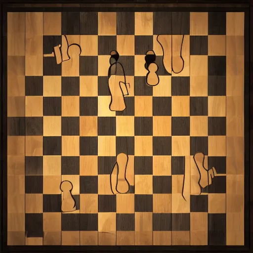 Prompt: a chess floor texture with man faces inside