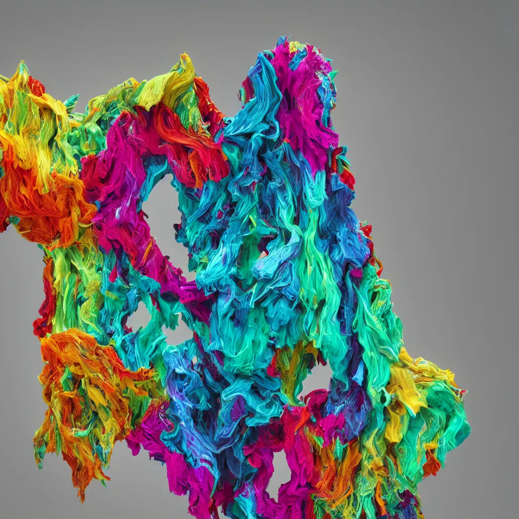 Image similar to painful pleasures by lynda benglis, octane render, colorful, 4 k, 8 k