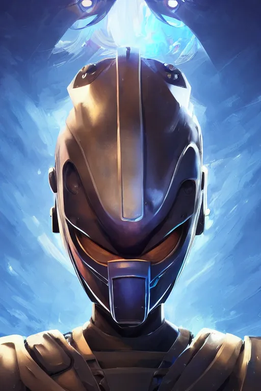 Image similar to epic mask helmet robot ninja portrait stylized as fornite style game design fanart by concept artist gervasio canda, behance hd by jesper ejsing, by rhads, makoto shinkai and lois van baarle, ilya kuvshinov, rossdraws global illumination radiating a glowing aura global illumination ray tracing hdr render in unreal engine 5