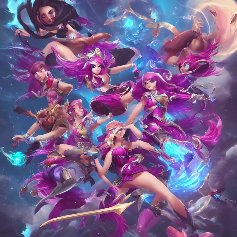 Image similar to Trending on ArtStation, League of Legends, Star Guardians