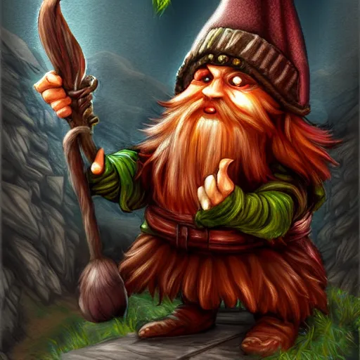 Image similar to gnome, fantasy digital art