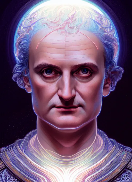 Prompt: symmetry portrait of isaac newton, glowing lights, intricate, elegant, highly detailed, digital painting, artstation, concept art, smooth, sharp focus, illustration, art by artgerm and greg rutkowski and alphonse mucha