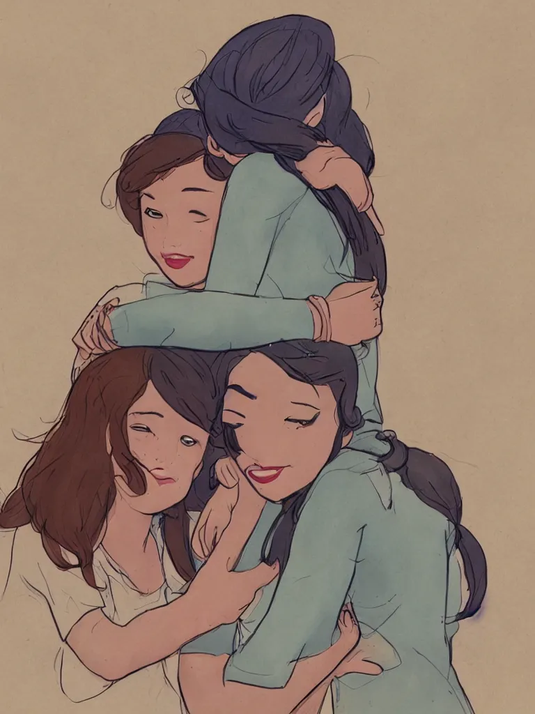 Image similar to lesbian love by disney concept artists, blunt borders, rule of thirds