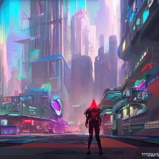 Image similar to concept art new york city in the year 2 2 0 0, futuristic solar punk aesthetic, bold colors, by tyler edlin, artstation