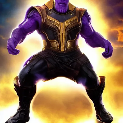 Image similar to a picture of thanos who looks like bruce campbell, infinity wars, ultra realistic, 4 k, ultra high def