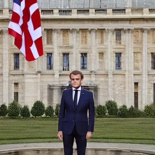 Image similar to official presidential portrait of emmanuel macron