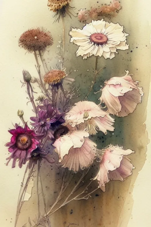 Loose watercolor flowers by Eneandine