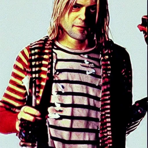 Image similar to Kurt Cobain as Freddy Krueger