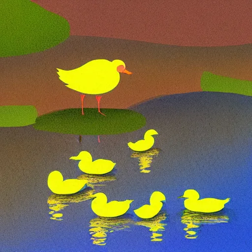 Image similar to 🦆🍿⛩, digital art