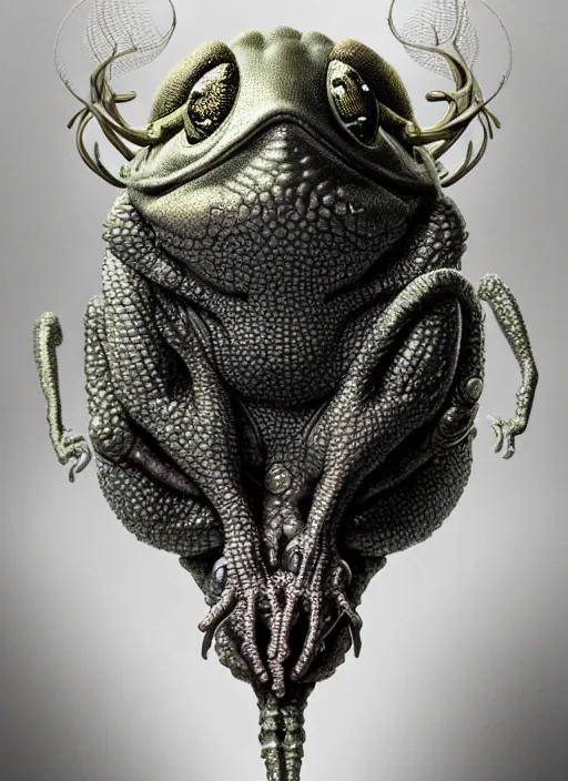 Prompt: anthropomorphic footballshaped brain in edgy darkiron metallic chameleon tadpole toad demon, intricate, elegant, highly detailed animal monster, digital painting, artstation, concept art, smooth, sharp focus, illustration, art by artgerm, dwayne barlowe, trending on artstation and greg rutkowski and alphonse mucha, 8 k