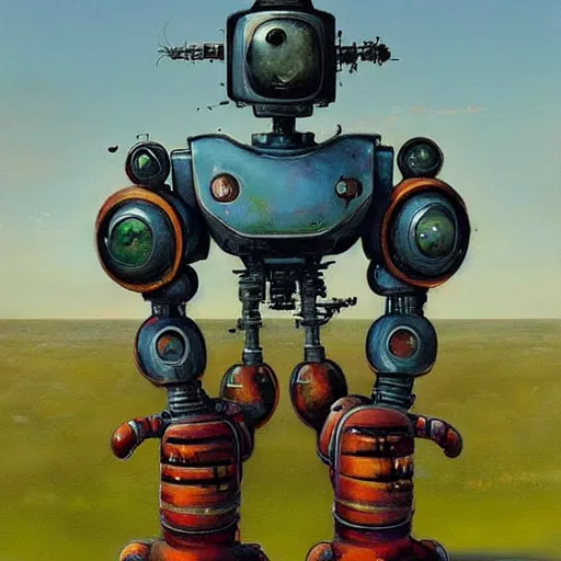 Prompt: huge robot by esao andrews