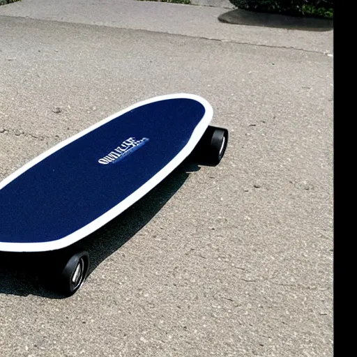 Prompt: blueprint for electric skateboard