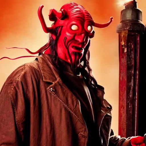 Image similar to twizzler!! hellboy, movie still