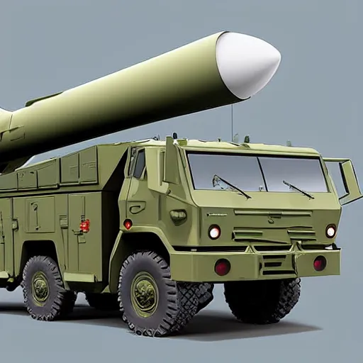 Image similar to HIMARS with missile, Pixar, detailed