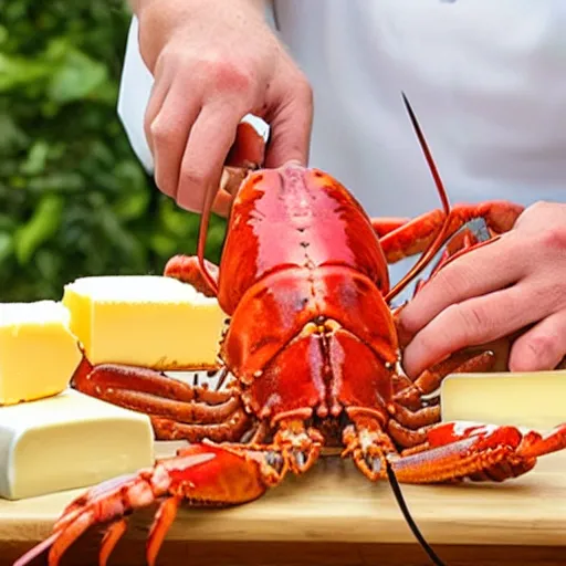 Image similar to lobster holding cheese