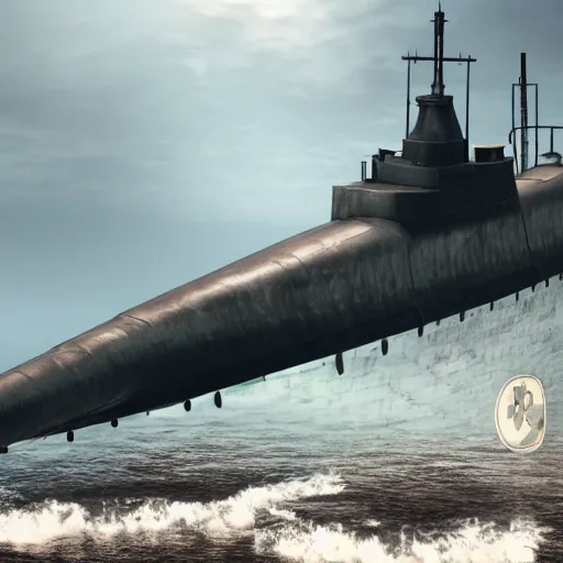 Image similar to 4 k render of a world war 2 german submarine underwater, cinematic, dramatic, dark ambience, deep sea