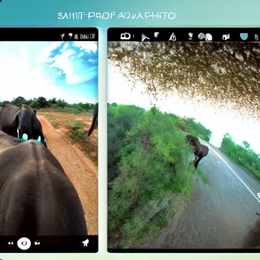 Image similar to screenshot go pro footage elephant