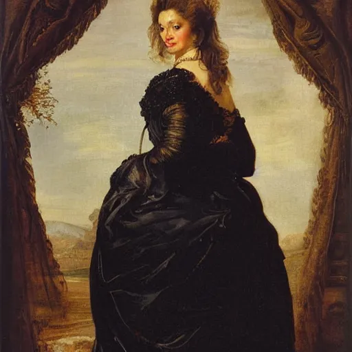 Prompt: portrait of kim kardashian by peter paul rubens