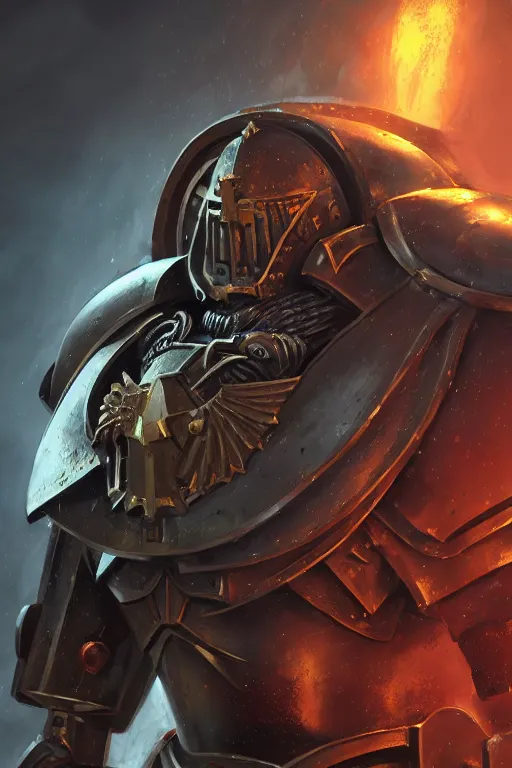 Image similar to armor portrait heros warhammer 4 0 k horus heresy fanart - the primarchs emperor by johannes helgeson animated with vfx concept artist & illustrator global illumination ray tracing hdr fanart arstation zbrush central hardmesh 8 k octane renderer comics stylized