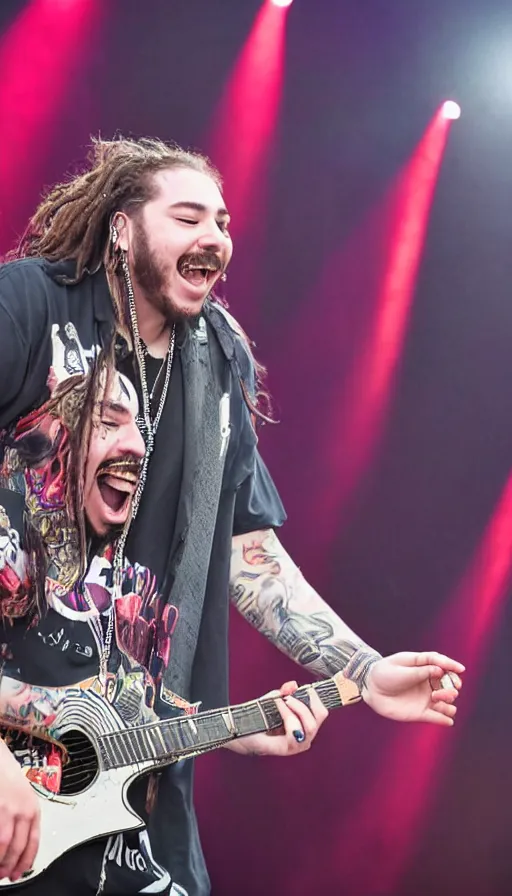 Prompt: Post Malone playing singing at a mexican party