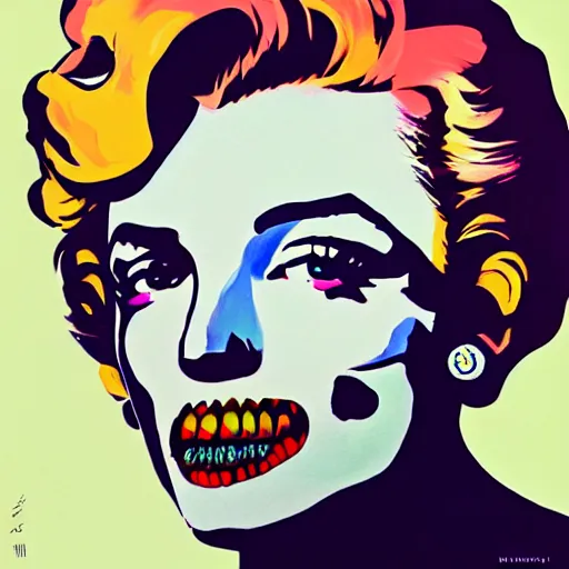a portrait of a girl skull face, marilyn monroe, in | Stable Diffusion