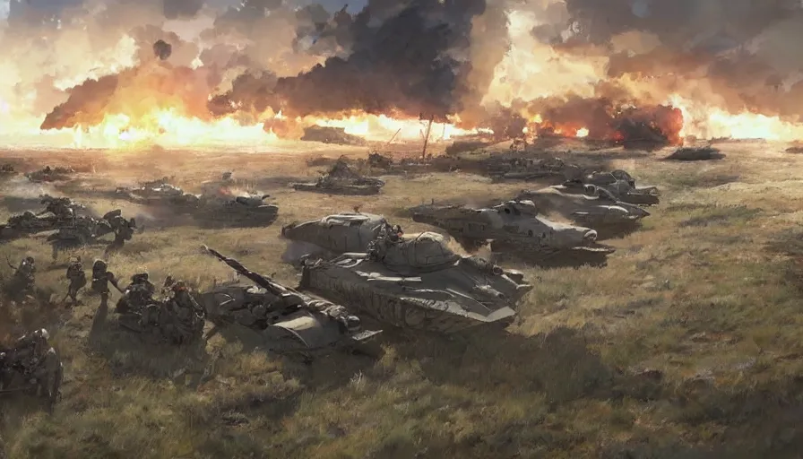 Image similar to normandy ww 2 battle, trending on pixiv fanbox, painted by greg rutkowski makoto shinkai takashi takeuchi studio ghibli