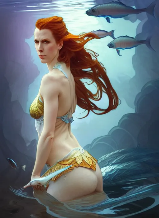 Prompt: marisha ray as a fish, intricate, elegant, highly detailed, digital painting, artstation, concept art, smooth, sharp focus, illustration, art by artgerm and greg rutkowski and alphonse mucha, 8 k