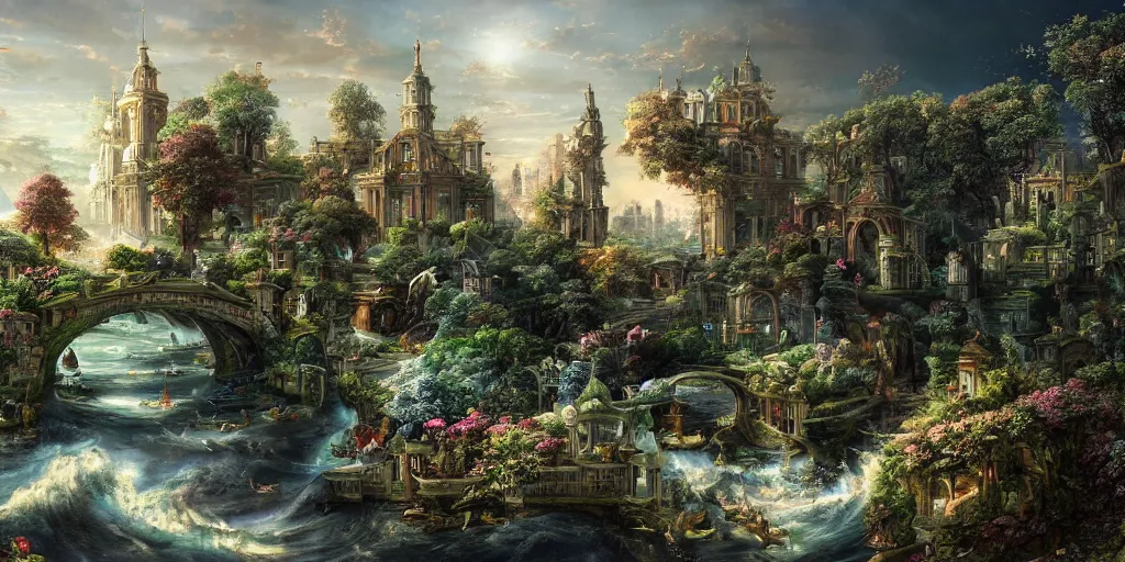 Image similar to a beautiful photo of Arcadia, award winning photo, hyper detailed, cinematic