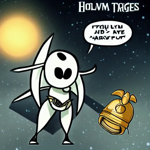 Image similar to Hollow Knight in the style of star trek,