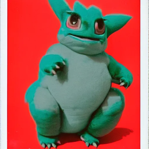 Prompt: 1 9 5 0 s polaroid picture of venusaur